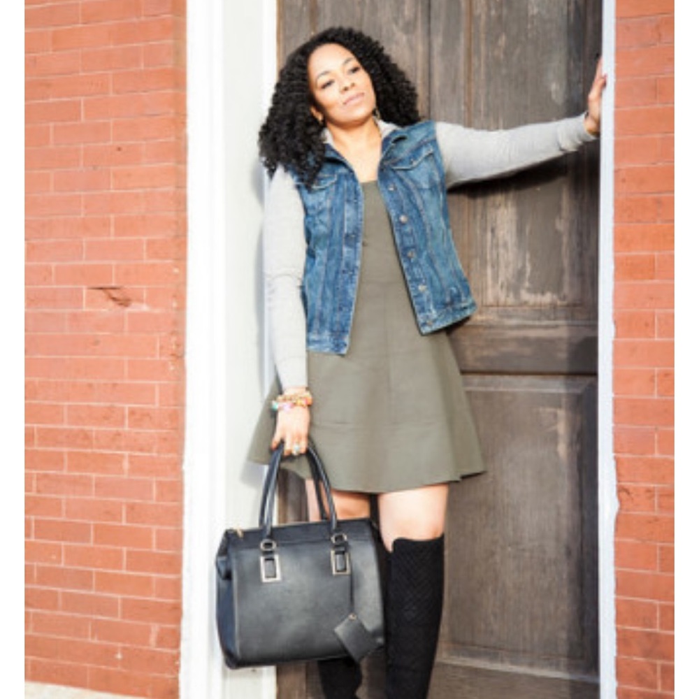 Olive Green Skater Dress
